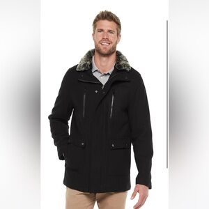 Men’s Michael Kors Wool-Blend Faux-Fur Collar Jacket